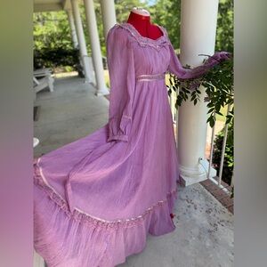 Custom unicorn 🦄 gunne sax lavendar Lavender Long Sleeve Dress